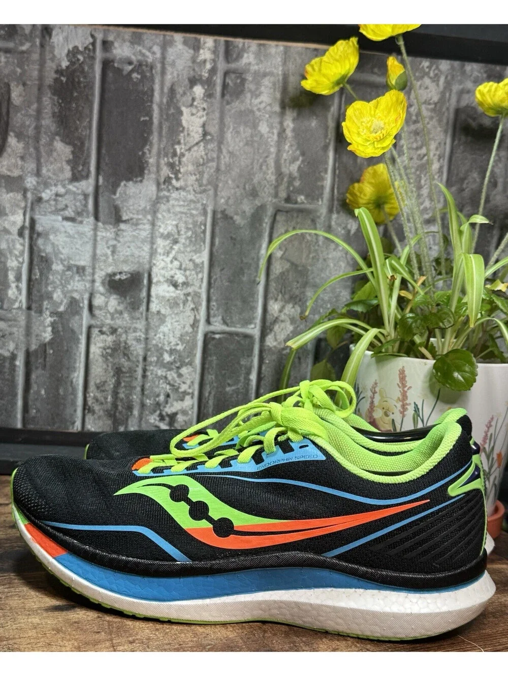 Saucony Endorphin Speed Future Black/Green/Blue/Orange Lace-Up